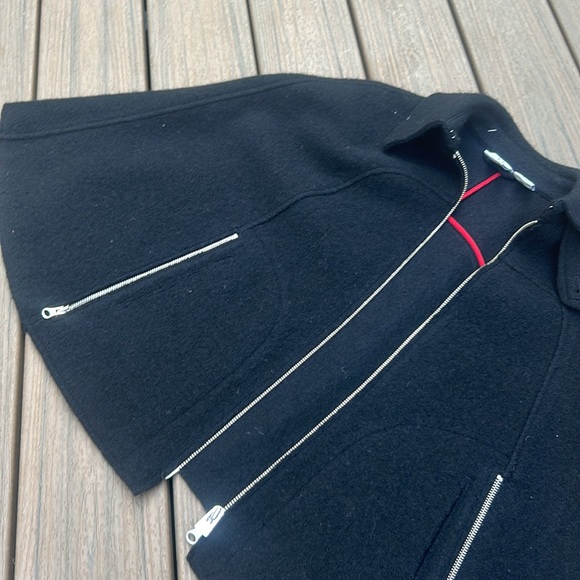 Armani Exchange 100% Wool Center Zip Poncho Size XS - Picture 5 of 12